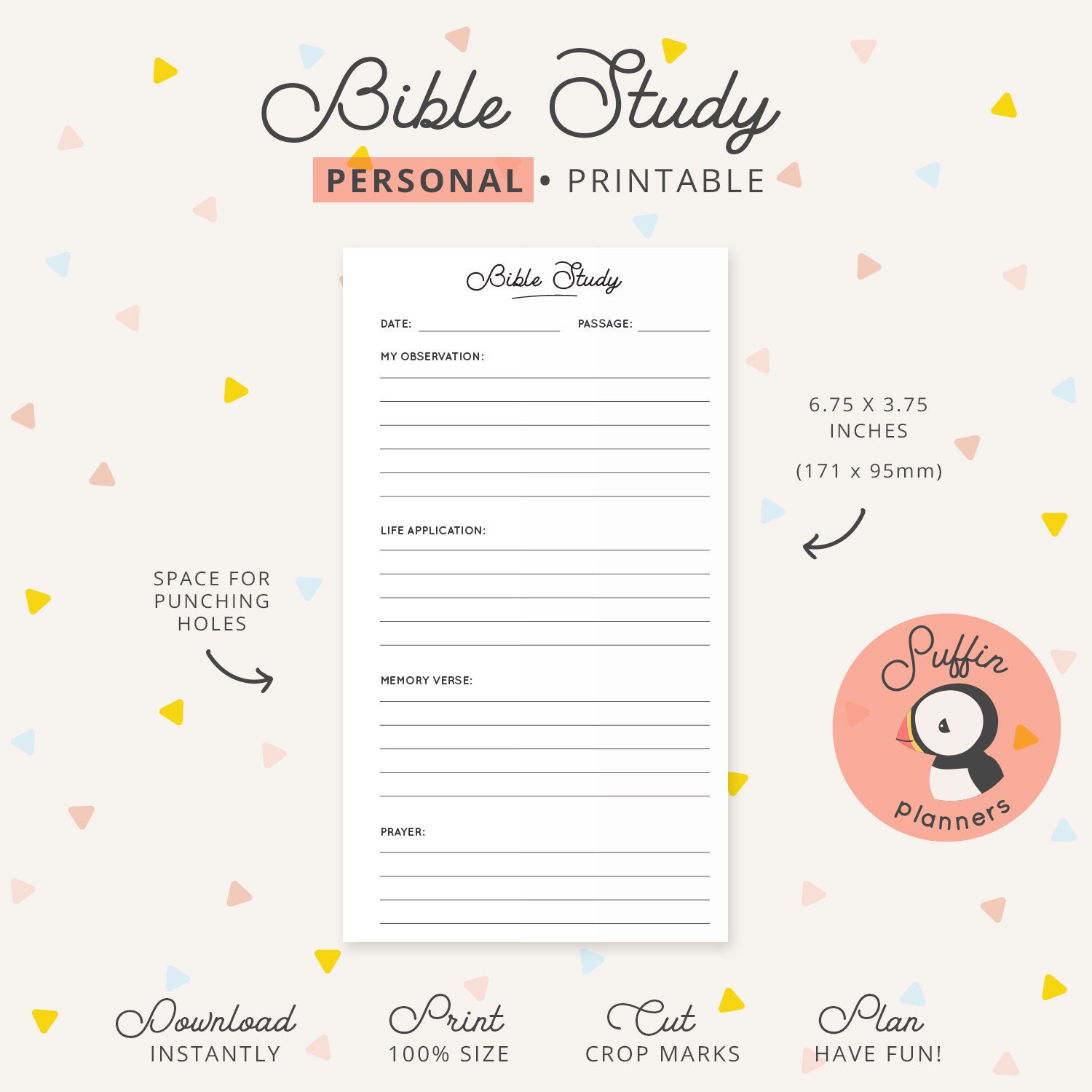 Bible Study Printable, Personal Ring Printable, Bible Study Notes ...