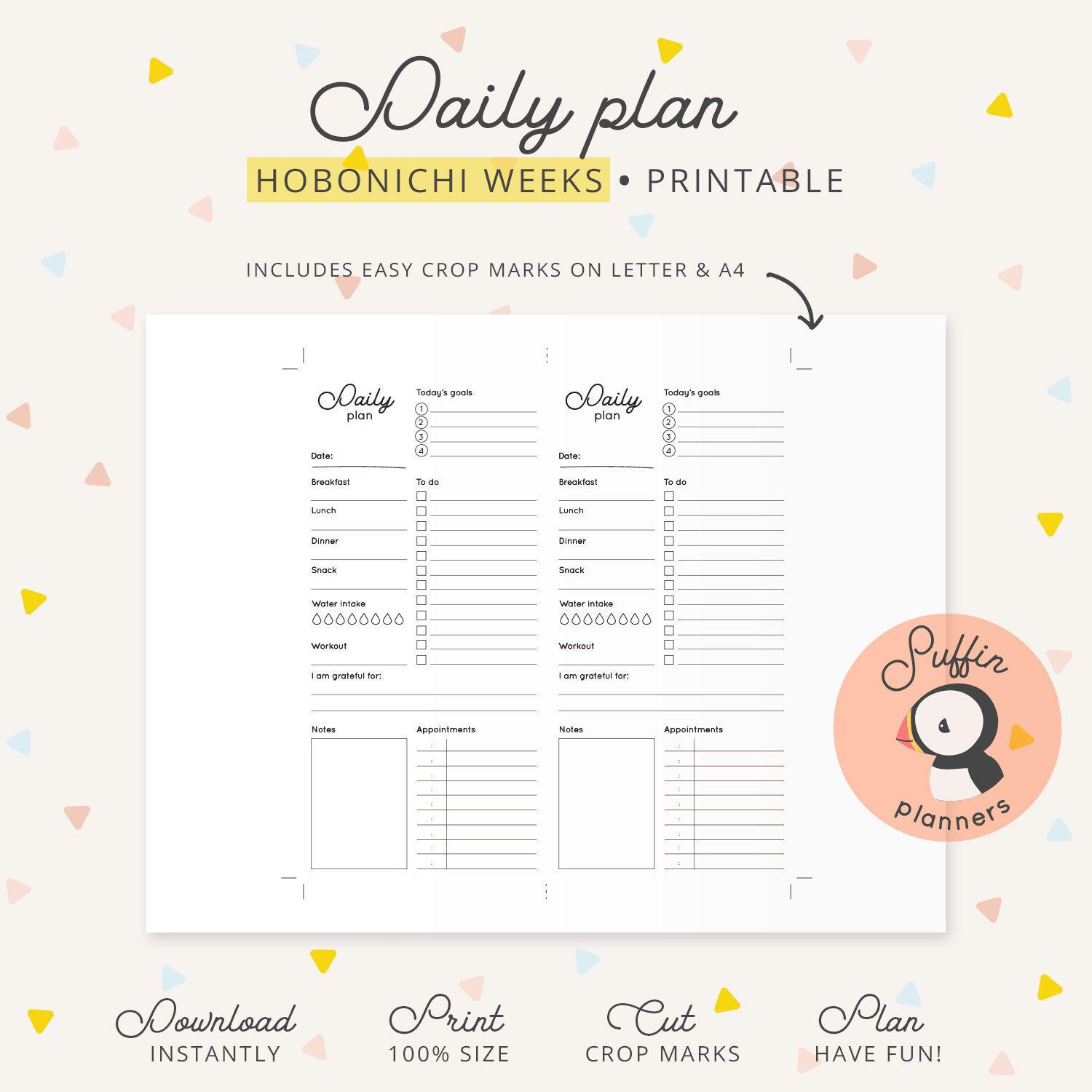 Hobonichi Weeks Daily Insert Hobonichi Weeks Printable Daily - Etsy
