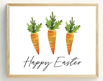 easter decor, carrot printable, easter download, easter diy sign wall art, 5x7, 8x10, 11x14