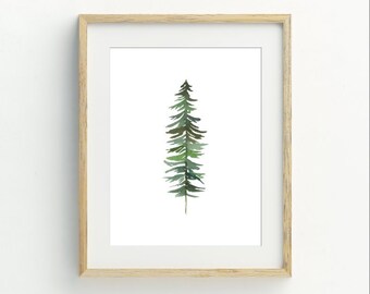 Tree Print, Minimalist Tree Wall Decor, Woodland Wall Art, Tree Watercolor Printable Art, instant digital download, 5x7, 8x10, 11x14
