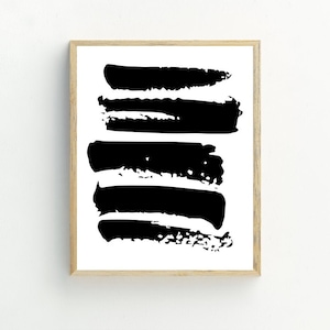 Abstract Art Print, Black and White Minimalist Wall Decor, Instant Download Printable Art, Contemporary Wall Decor 5x7, 8x10, 11x14,16x20