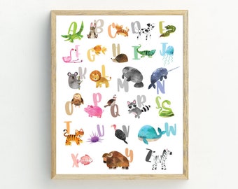 alphabet wall art for nursery
