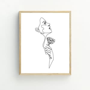Line art print, abstract woman wall art, Black and White woman figure print, minimalist print, Instant Download, 5x7, 8x10, 11x14, 16x20