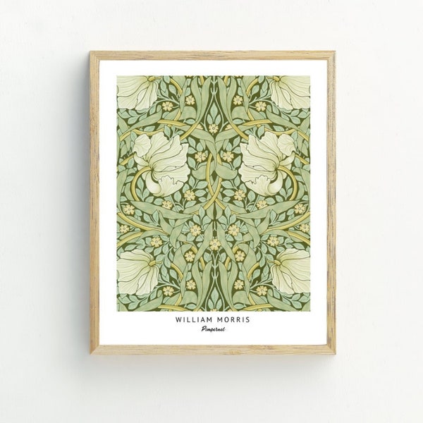 William Morris Poster, Botanical Wall Art, William Morris Print, Pimpernel Print, William Morris Art, New Home Gift 5x7, 8x10, 11x14, 16x20