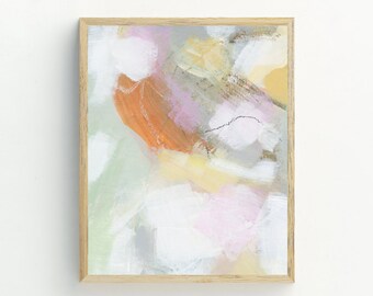abstract painting wall art, Instant Download, orange yellow pink grey, modern art print, contemporary decor, 5x7, 8x10, 11x14, 16x20