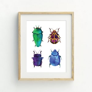 Bugs Print, Beetles Wall Art, insect printable, Boy bedroom decor, instant Download 5x7, 8x10, 11x14, 16x20 image 1