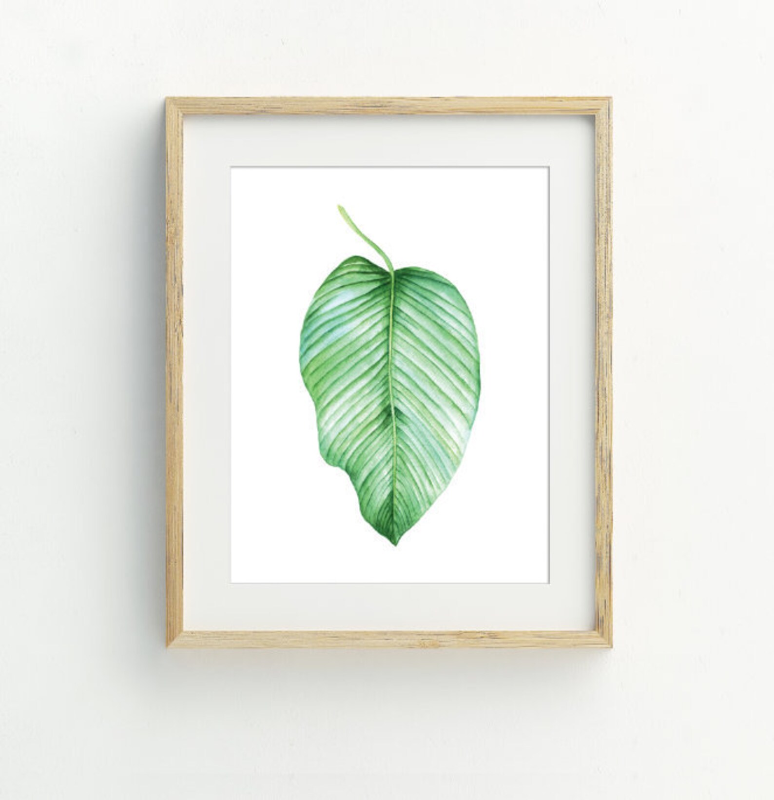 Leaf Art Print Tropical Leaf Wall Decor Instant Download Printable Art ...