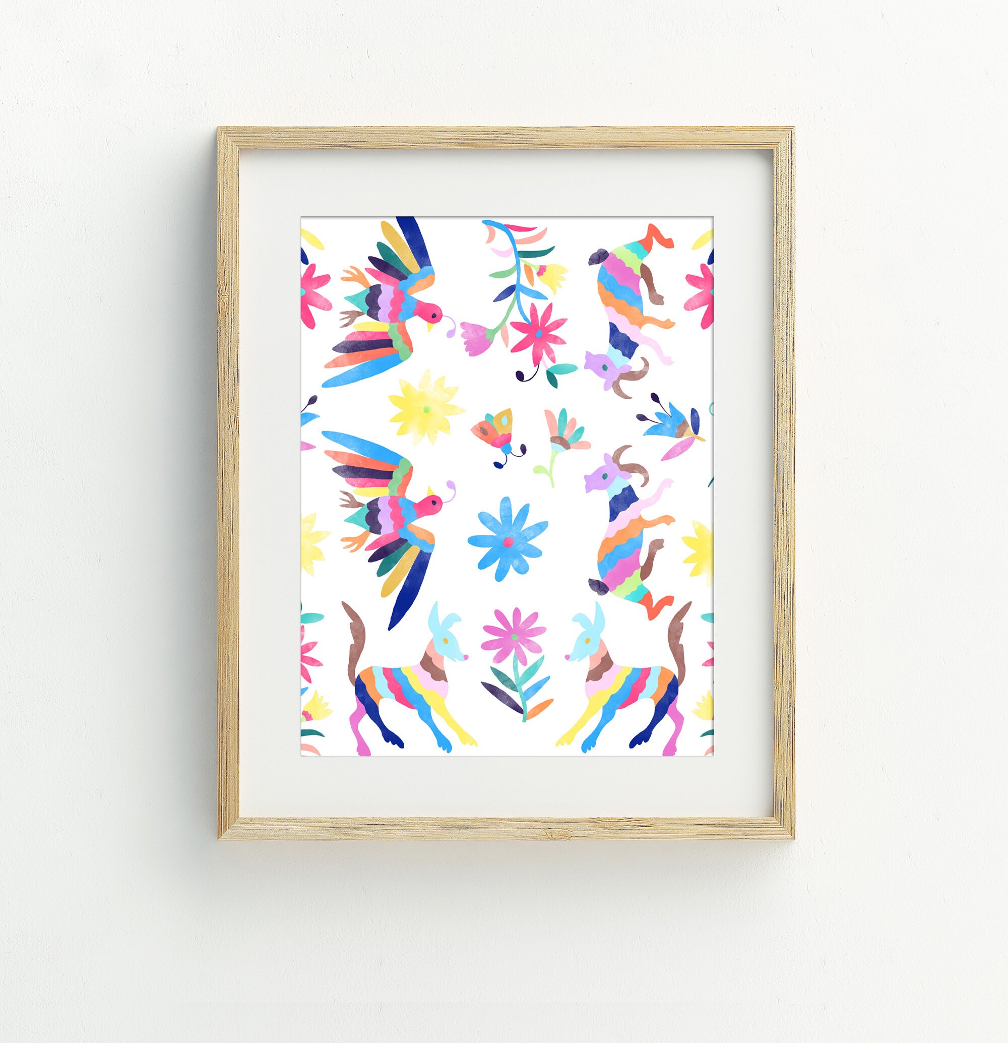 Animal Otomi Print, Otomi Wall Art, Mexican Folk Art Printable Digital ...