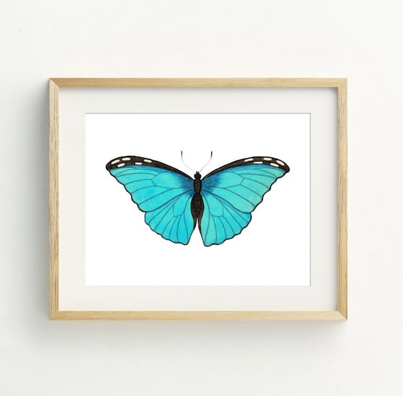 Butterfly Printable Butterfly Wall Art Print Minimalist | Etsy