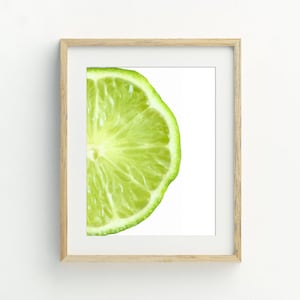 Lime Slice Print, Fruit Printable, Citrus Kitchen Wall Art, lime wedge digital download, minimalist wall art, 5x7, 8x10, 11x14, 16x20