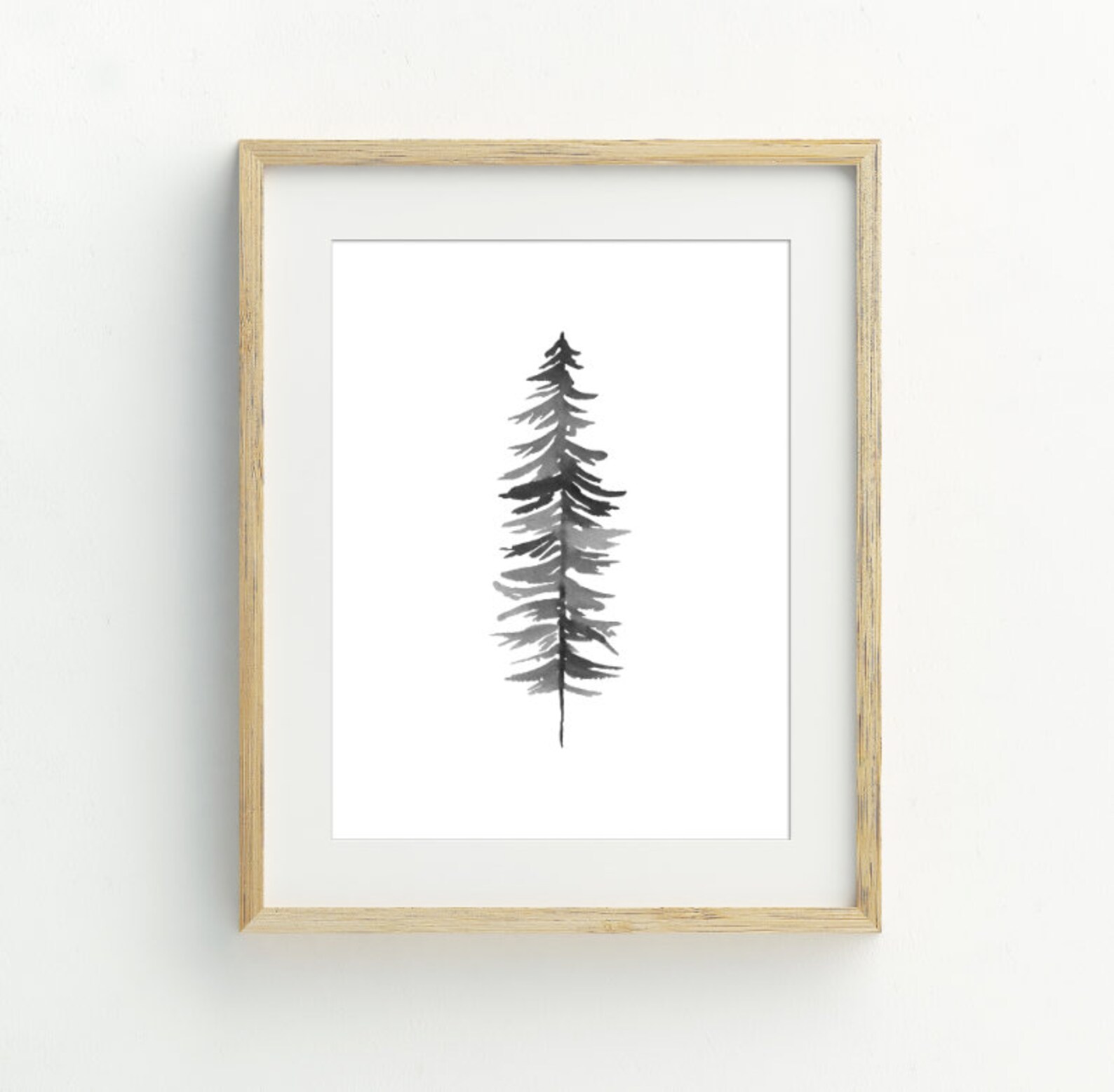 Tree Print, Minimalist Tree Wall Decor, Woodland Wall Art, Black and ...