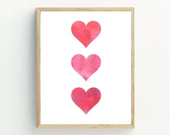Herz Druck, Valentinstag druckbar, Herz Wandkunst, Herz Druck, Valentinstag DIY Dekor, 5x7, 8x10, 11x14, 16x20
