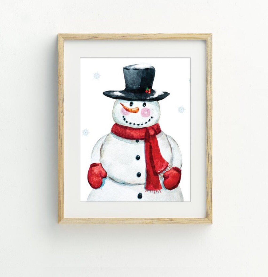 Snowman Print Christmas Printable Snowman Printable - Etsy