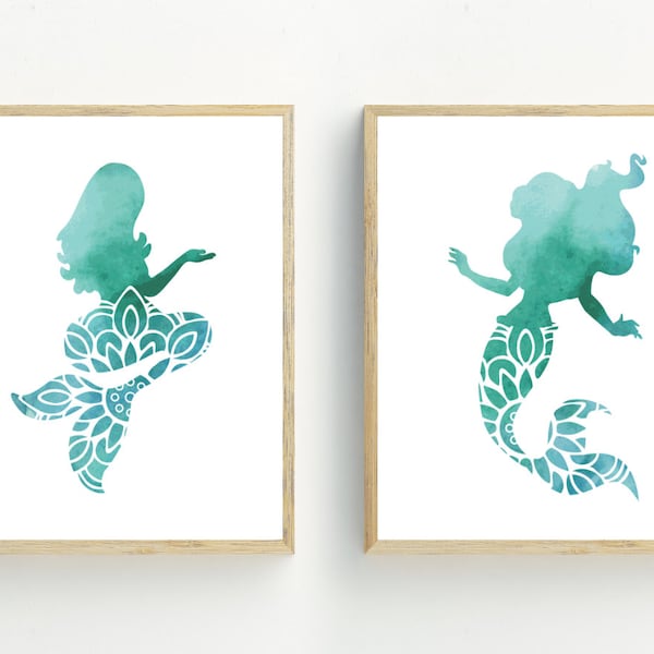 Mermaid Wall Art - Etsy