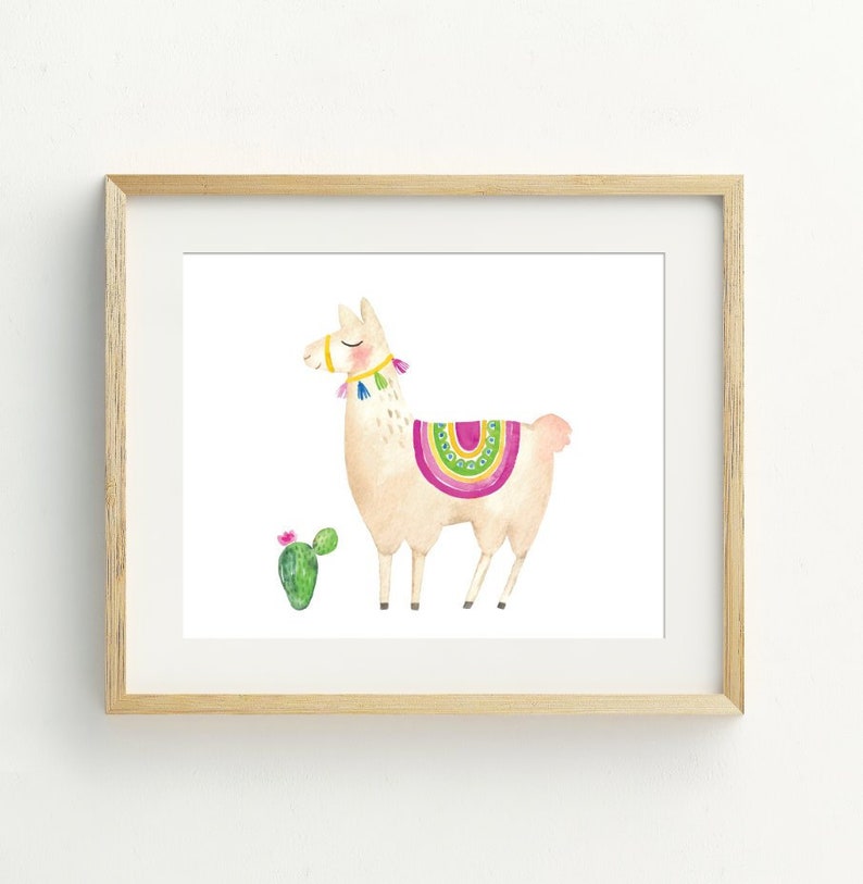 Llama Print Animal Wall Art Llama Printable Art Llama and - Etsy