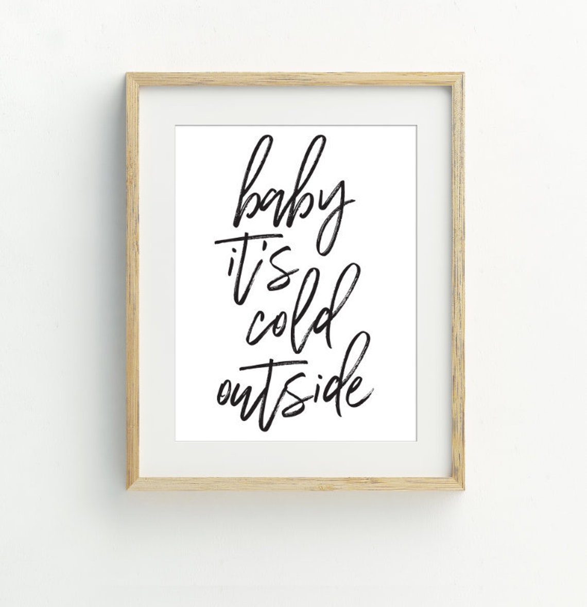 Baby Its Cold Outside Printable Christmas Printable Holiday - Etsy