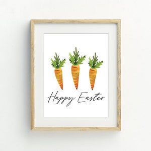 Easter Decor, Carrot Printable, Easter Download, Easter Diy Sign Wall ...