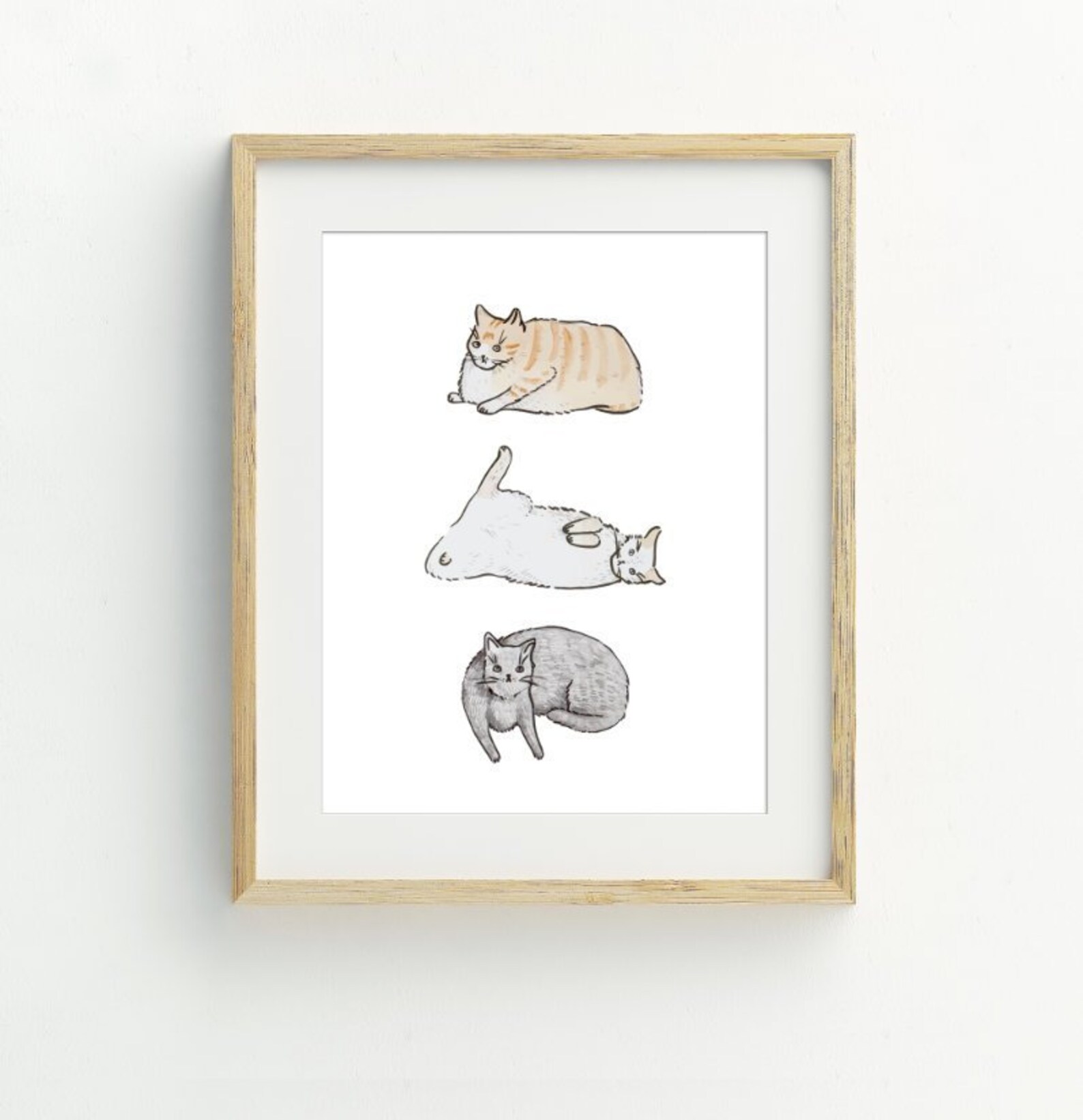 Cats Print Cat Wall Art Cat printable digital download Cat Etsy