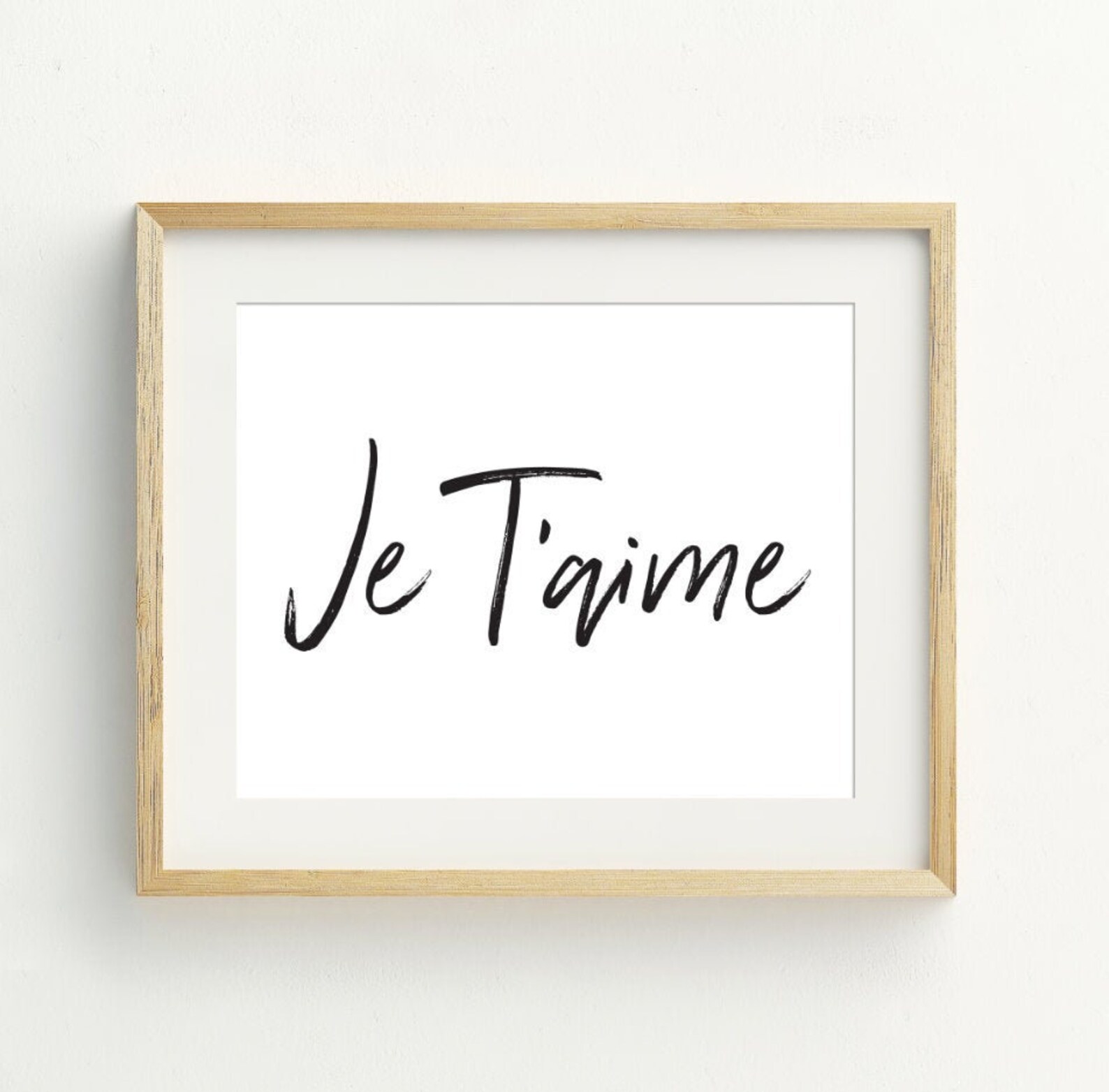 Je T'aime Print Love Wall Art Print Printable Download | Etsy