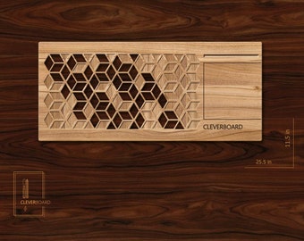 Handcrafted Wooden Lap Desk with Phone Holder & Personalization