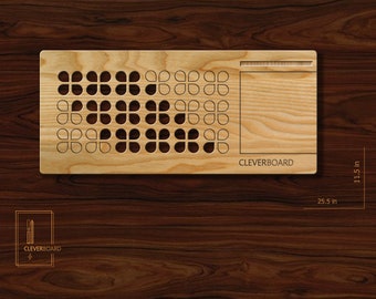 Scrivania per laptop in legno realizzata a mano con iscrizione personalizzata