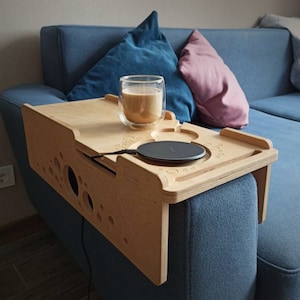 Couch Sofa Arm Rest Table Wrap, Sofa Tray Table, Arm Rest Table, Couch Arm Tray, Armrest Table, Cup holder sofa, Couch Organizer tray