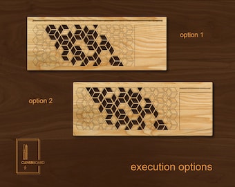 Handgemaakt houten laptopbureau: dockingstation en aangepaste inscriptie
