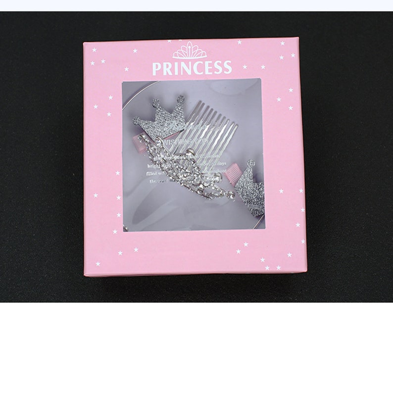 Princess Diamond Crown Hair Hoop girl/'s Toys Girl Hair Ornament 1PCS Princess Diamond Crown Hair Hoop Set Little Girl/'s Birthday Gift