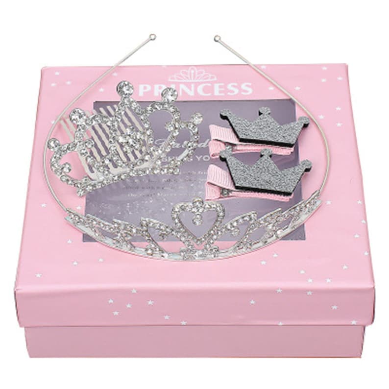 Princess Diamond Crown Hair Hoop girl/'s Toys Girl Hair Ornament 1PCS Princess Diamond Crown Hair Hoop Set Little Girl/'s Birthday Gift