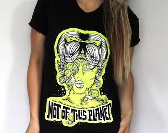 Not of This Planet Screen Printed Unisex Style Tee