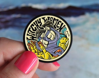 Witchy Women Enamel Pin, Halloween Witchy Style Gift