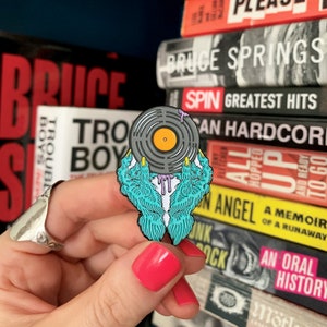 Vinyl Monster Enamel Pin, Music and Record Lover Gift image 5