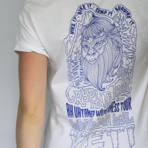 Cryptid Trail Yeti Unisex White Super Soft T-Shirt image 2