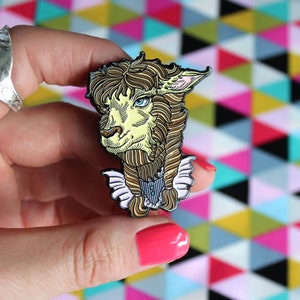 Prairie Llama Enamel Pin, Animal Lover and Llama Gift image 4