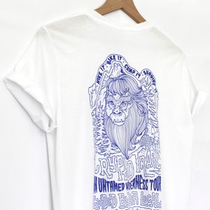 Cryptid Trail Yeti Unisex White Super Soft T-Shirt image 7