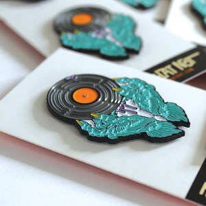 Vinyl Monster Enamel Pin, Music and Record Lover Gift image 8
