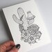 Desert Relax 5x7 Art Print Wall Decor Illustration Gift - Etsy