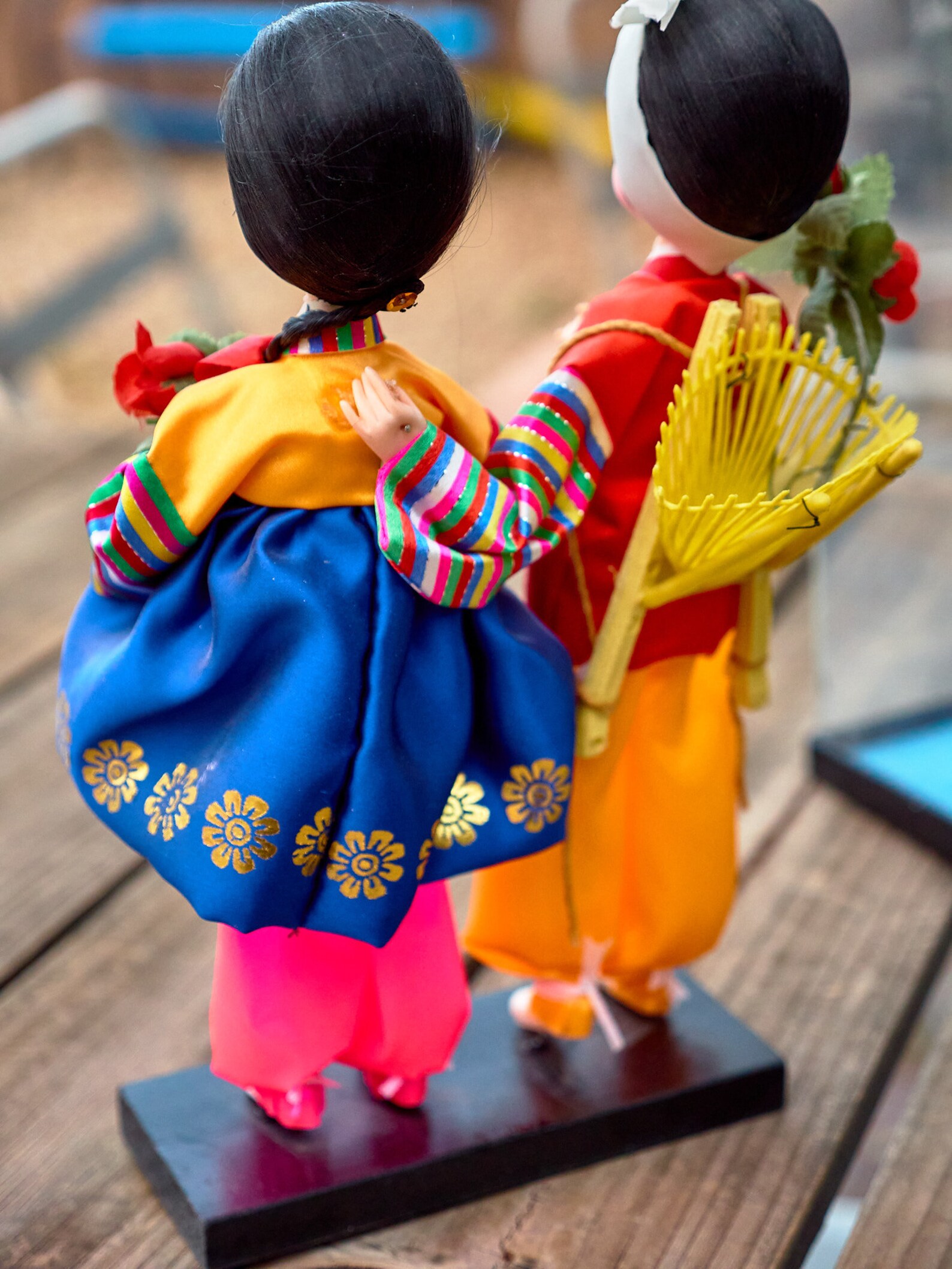 Korean Native Dolls Antiques Female Encased Colorful Etsy New Zealand