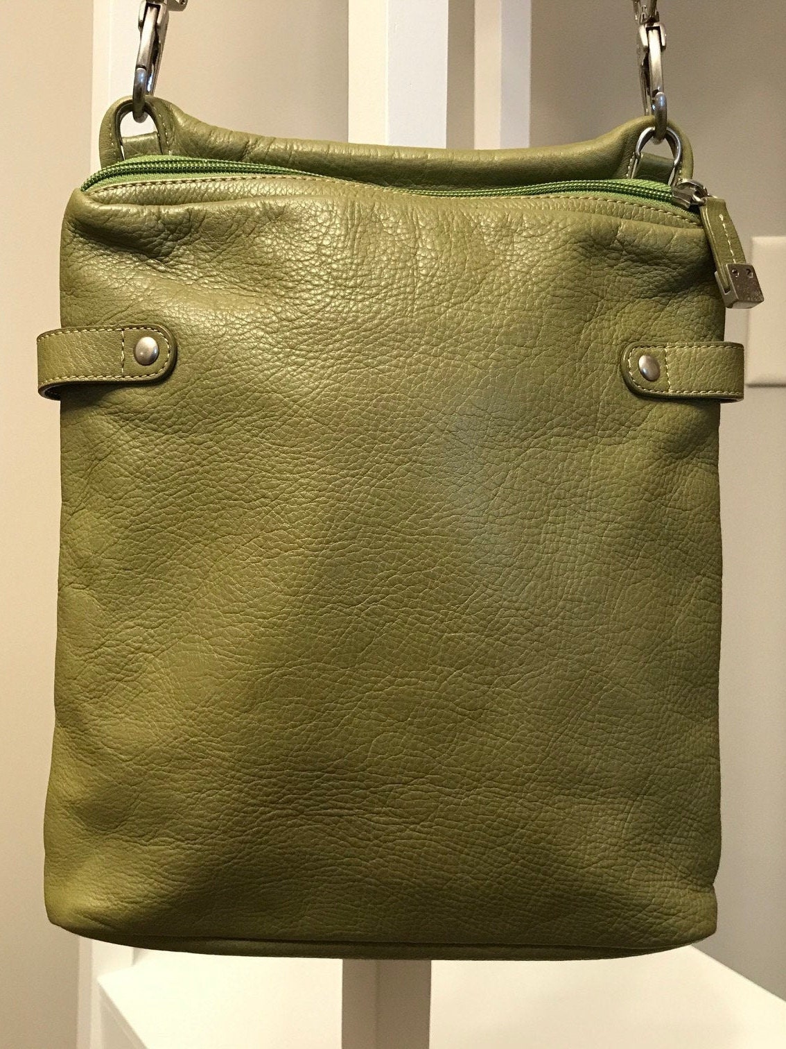 Vintage Soprano Crossbody Bag Soft and Supple Army Green Etsy