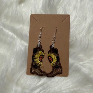 Cowboy Stiefel und Hüte Ohrringe