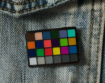 Color Chart enamel pin! 24 colors, perfect for filmmakers, cinematographers, photographers, crew, wrap gifts, production!