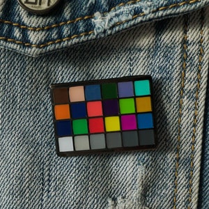 Color Chart enamel pin! 24 colors, perfect for filmmakers, cinematographers, photographers, crew, wrap gifts, production!