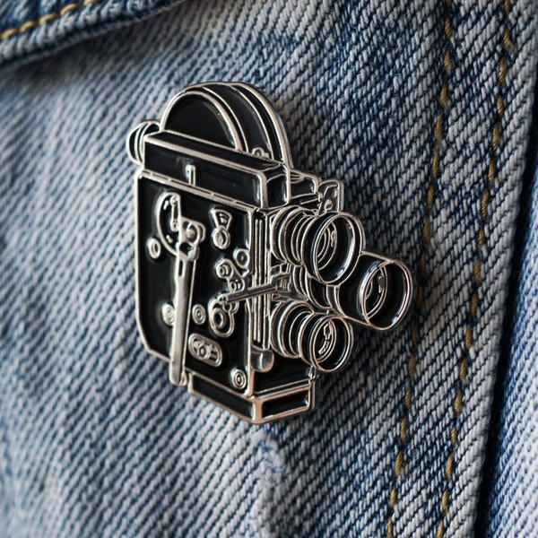 16mm film camera enamel pin! Perfect gift for filmmakers and movie lovers!