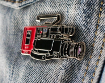 80s VHS Camera enamel pin! Flashback to the 1980s with this awesome retro camera pin! Back to the future retro!