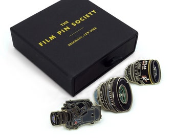 Cinematographer enamel pin box set! Three amazing pins, perfect gift for cinematographers, filmmakers and movie lovers!