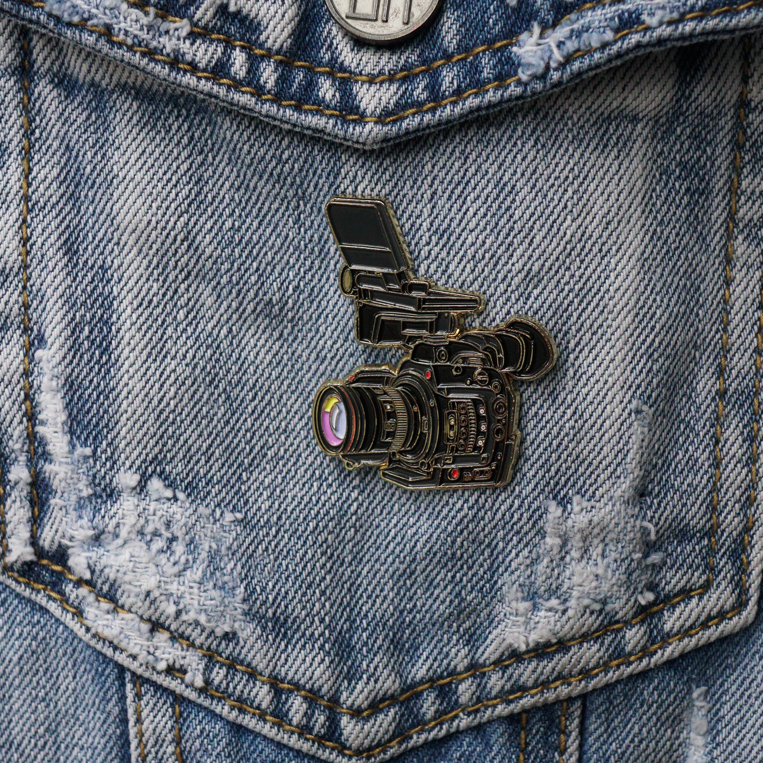 Camera Pin Button Documentary Camera Enamel Pin. Great for Filmmakers, Camera Operators ...