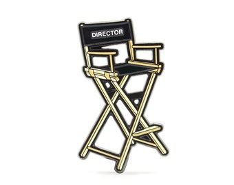 Director's Chair Enamel Pin! Gift for film director's and movie lovers. Classic pin great for wrap gifts, film production and collecting!