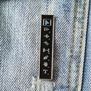 Video Editor&#39;s Toolbar enamel pin! Perfect gift for filmmakers, post production, animators, video editors!