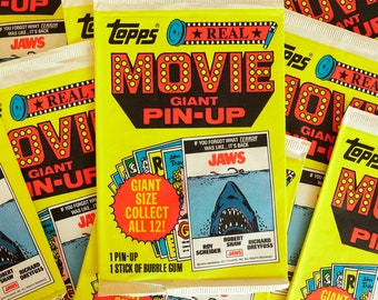 film posters 80s Vintage 80s Topps Movie Poster Packs. Each pack contains a poster. Cue the Nostalgia for movie lovers!
