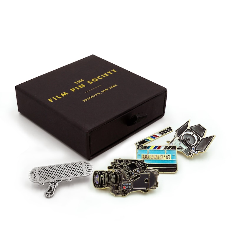 Cine Production Box Set. Ultimate enamel pin gift set for cinematographers, videographers, directors, filmmakers and producers image 1